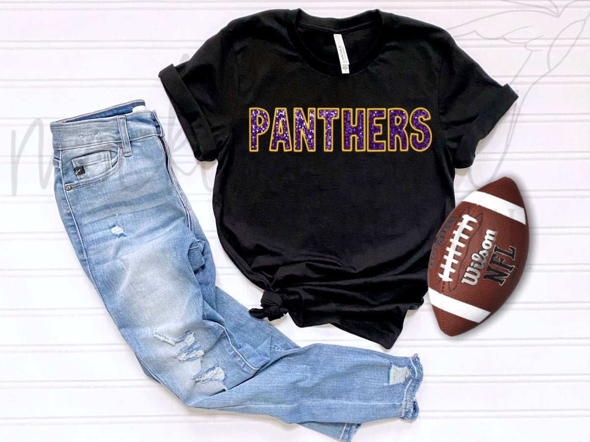 Panthers - FAUX Sequins