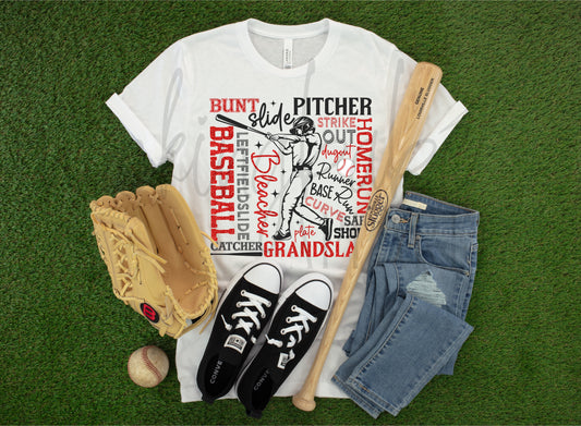 Baseball Collage - faux glitter