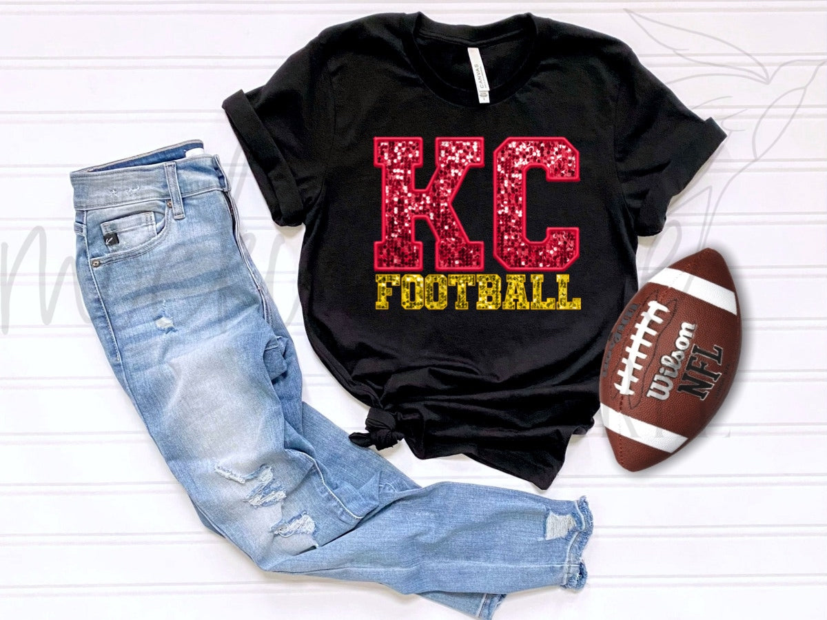 KC Football - FAUX Sequins