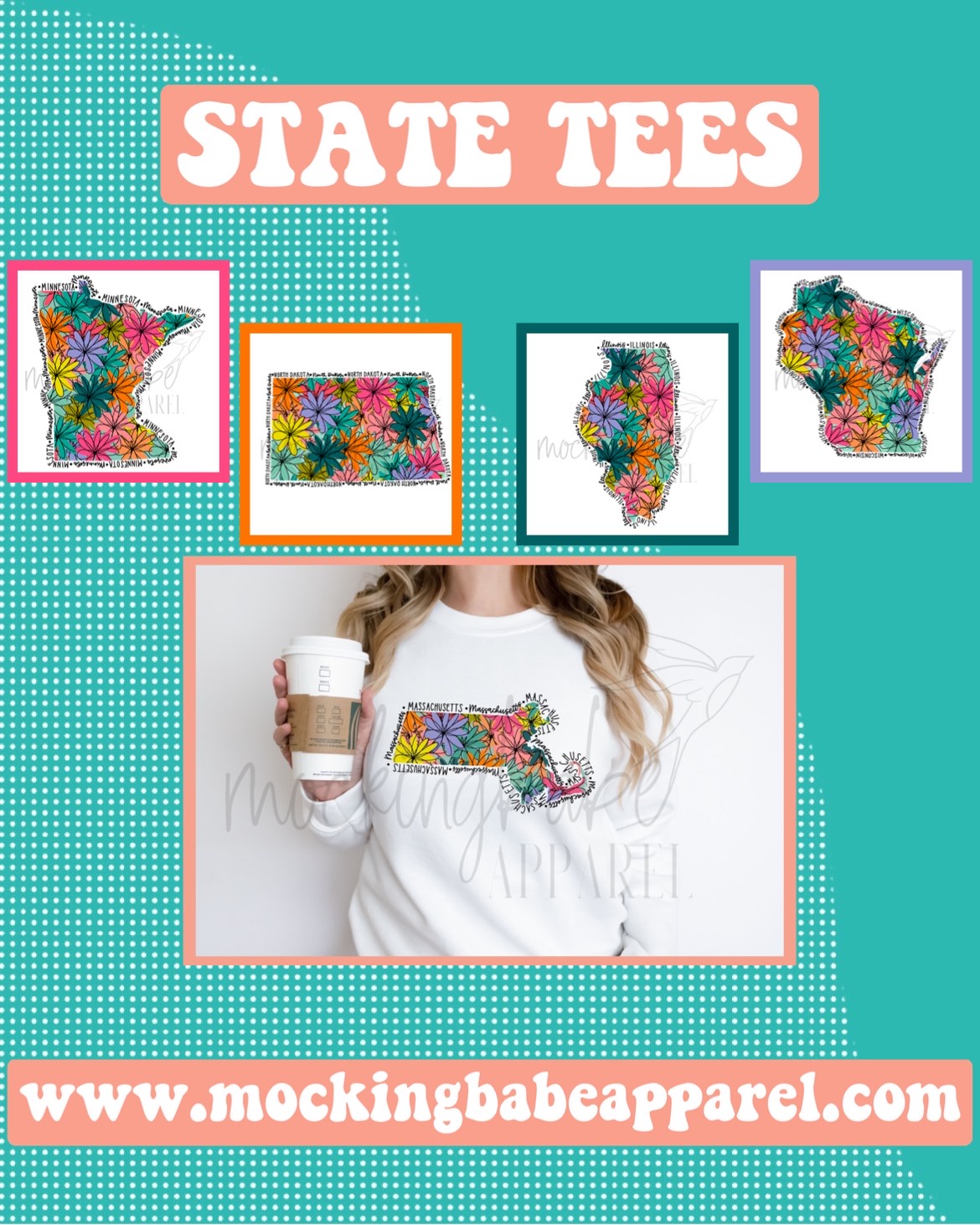 Floral State Tee